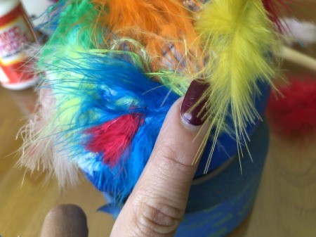 Nest of Feathers - stick on the feathers