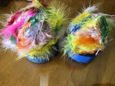 Nest of Feathers - add a few more feathers without more glue to make it look fluffy, allow to dry overnight