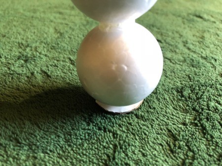 Styrofoam Ball Bunny Statue - glue bunny to base