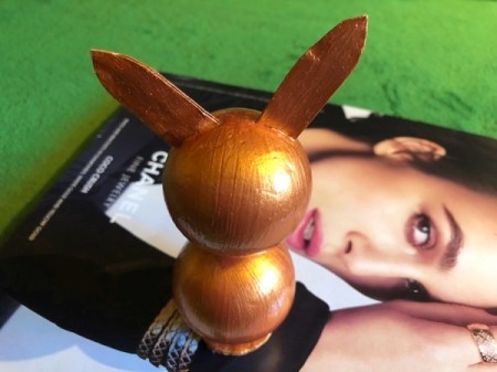 Styrofoam Ball Bunny Statue - allow to dry completely