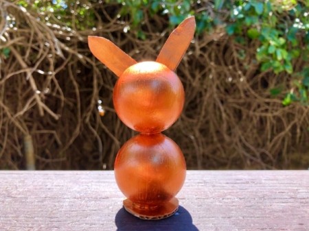 Styrofoam Ball Bunny Statue - done
