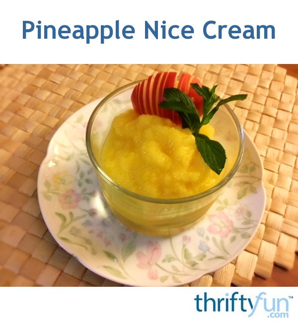 Pineapple Nice Cream ThriftyFun