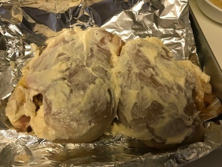 Chicken Cutlets coated with mayo