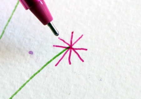 Floral Art Greetings Card - practice on scrap paper first if desired