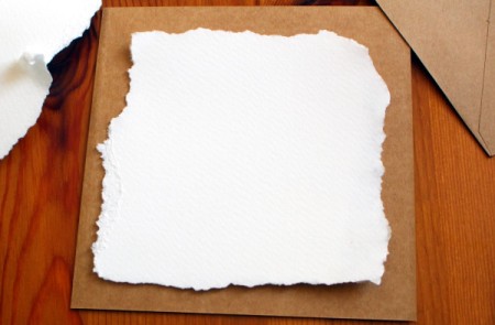 Floral Art Greetings Card - tear a piece of watercolor paper to fit your card