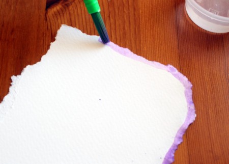 Floral Art Greetings Card - paint around the edge