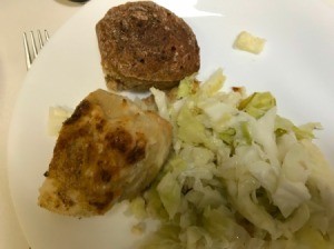 Chicken Cutlet on dinner plate