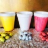 Painted Containers for Easter Egg Hunts - three painted containers and matching eggs