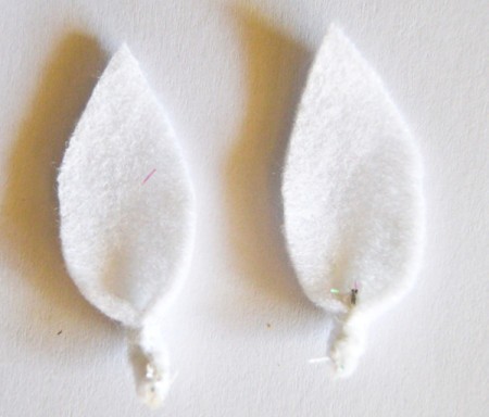 Chocoholic Easter Bunny Card - fold felt around the pipe cleaner and sew closed