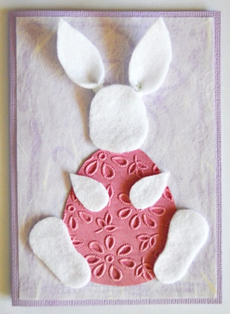 Chocoholic Easter Bunny Card - front legs added