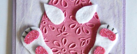 Chocoholic Easter Bunny Card - use black pen to draw toes on hind legs