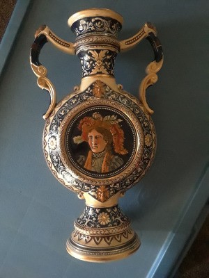 A decorative antique vase.