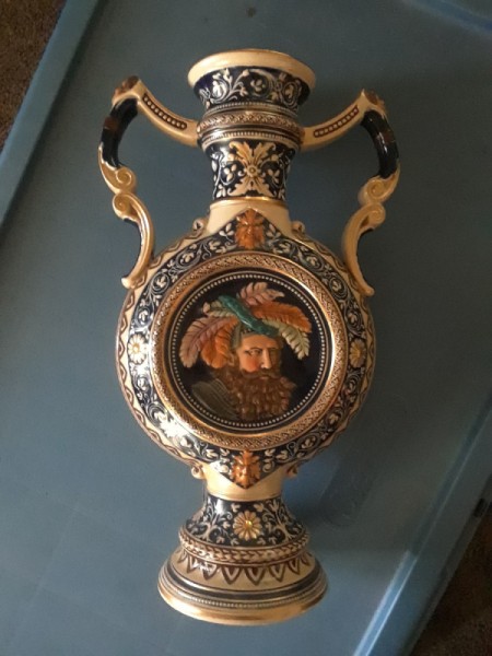 A decorative antique vase.