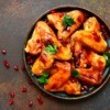 Baked chicken with pomegranate glaze