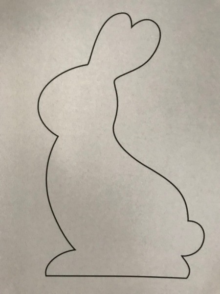 Silhouette Bunny Card - print out a bunny shape