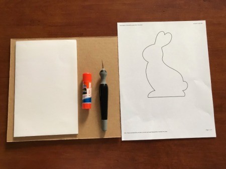 Silhouette Bunny Card - supplies