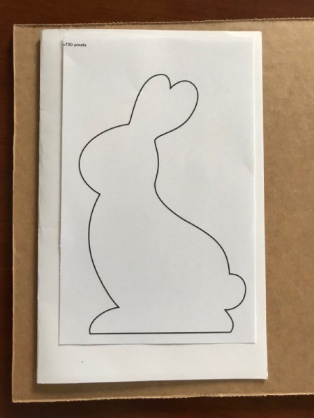 Silhouette Bunny Card - stick down to the front of the card