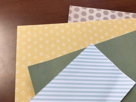 Silhouette Bunny Card - scrapbook papers