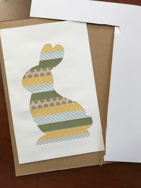 Silhouette Bunny Card - cut off the excess