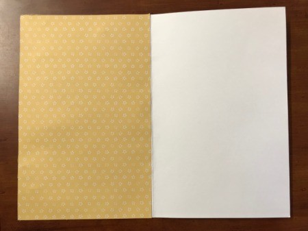 Silhouette Bunny Card - scrapbook paper covering the paper strips