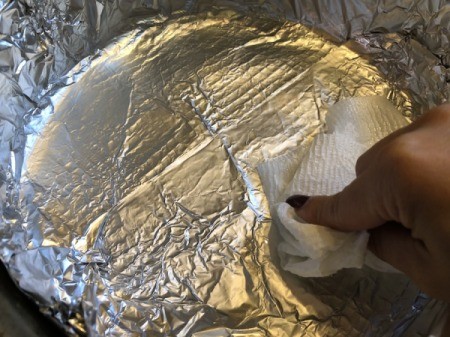 lining springform pan with foil