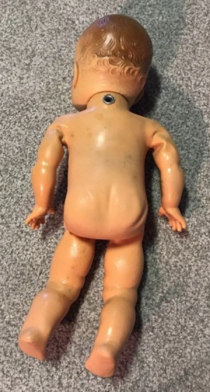 Cleaning a 1950s Horseman Doll - vinyl baby doll