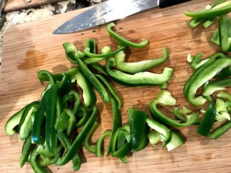 cut peppers