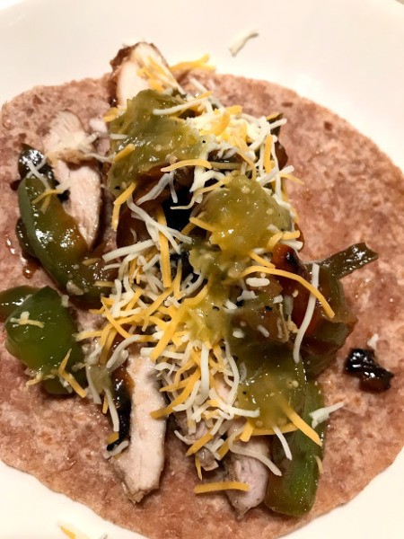 Chicken Fajitas with Green Verde Salsa