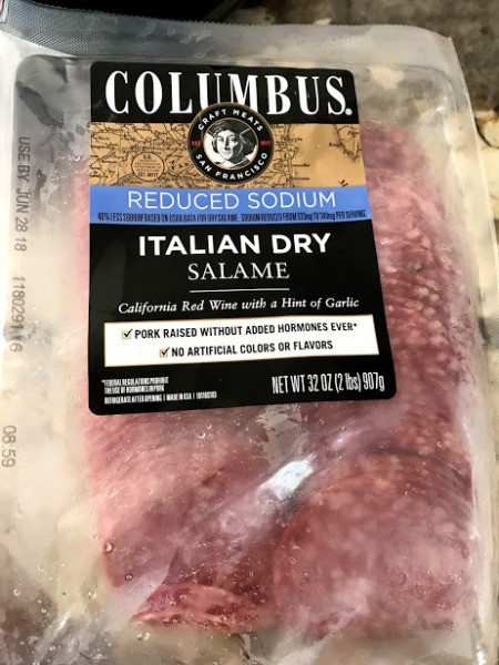 A package of Italian dry salame.
