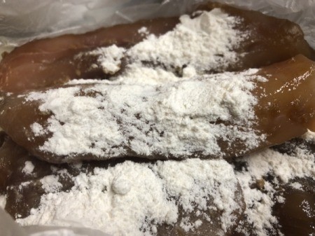 flour added to Ginger Soy Snapper Fish