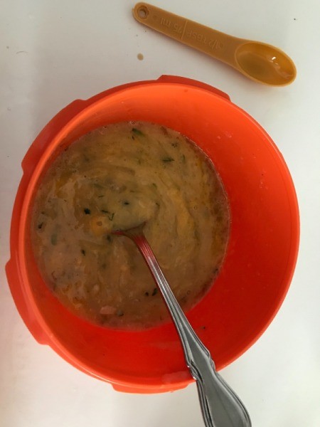 wet ingredients in bowl