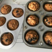 Blueberry Zucchini Muffins in tins