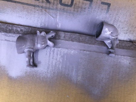 Making Plastic Animal Bookends - paint animals