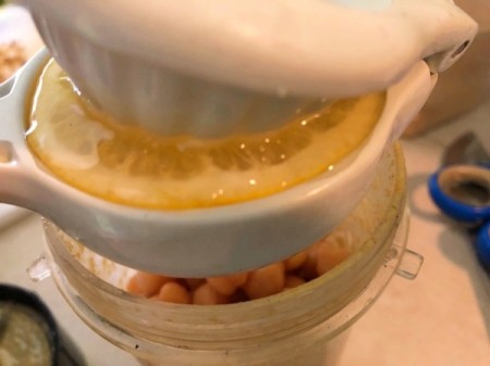 squeezing lemon juice