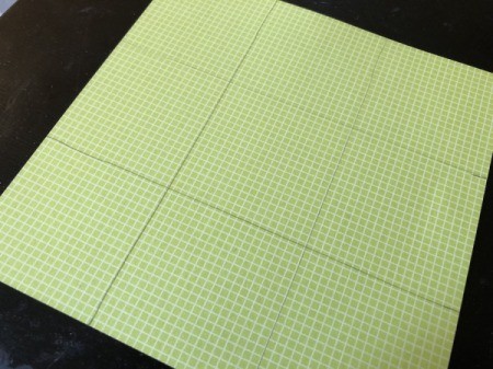 Craft Paper Basket - connect the lines across to make 9 squares