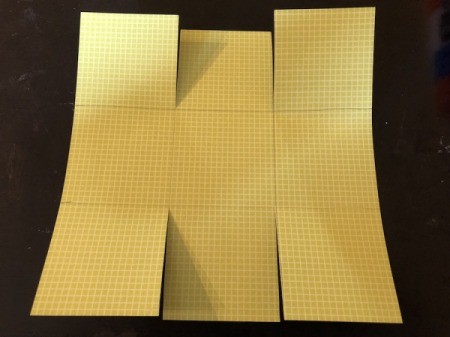 Craft Paper Basket - cut in 2 inches at the 2 and 4 inch marks