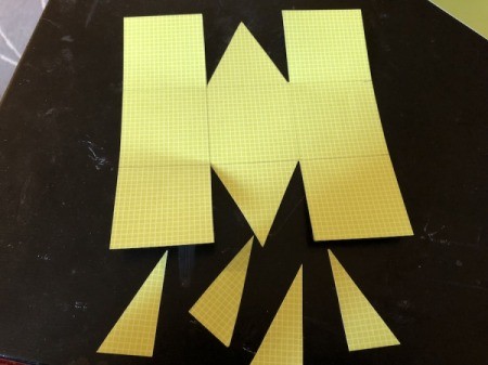 Craft Paper Basket - cut away the triangles