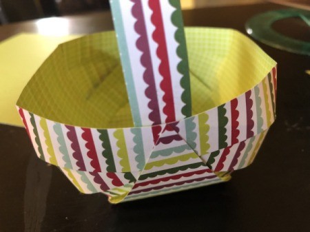 Craft Paper Basket - glue to the inside for a handle, allow to dry