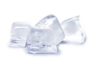 Ice Cubes on a white background