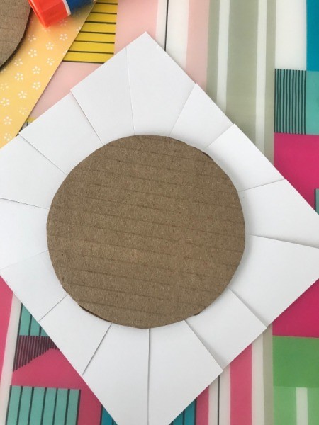 Trinket Box  - cut slits in the decorative paper