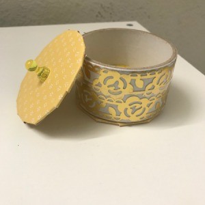 Trinket Box - lid leaning against the finished box