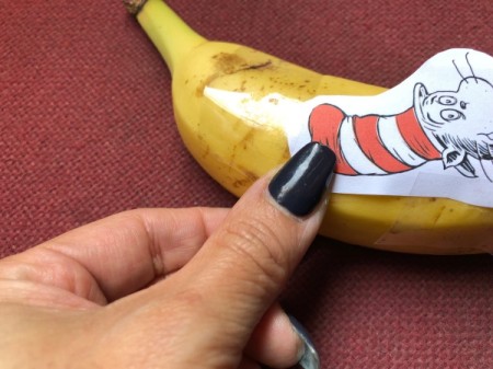Making Detailed Banana Art - tape down as flat as possible