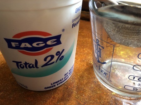 Greek Yogurt and measuring cup