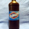 A recycled hydrogen peroxide bottle with a Clorox label.
