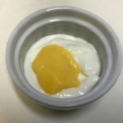 Lemon Curd on yogurt in bowl