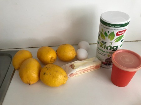 Lemon Curd ingredients