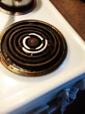 Removing Melted Plastic from Electric Burner - plastic on stove burner
