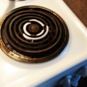 Removing Melted Plastic from Electric Burner - plastic on stove burner