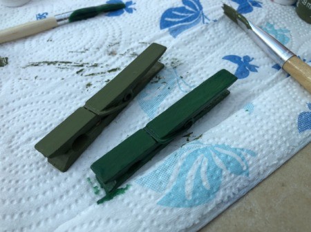Alligator Clothespins - allow to dry