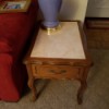 Value of Vintage Mersman End Tables - marble topped end table with drawer